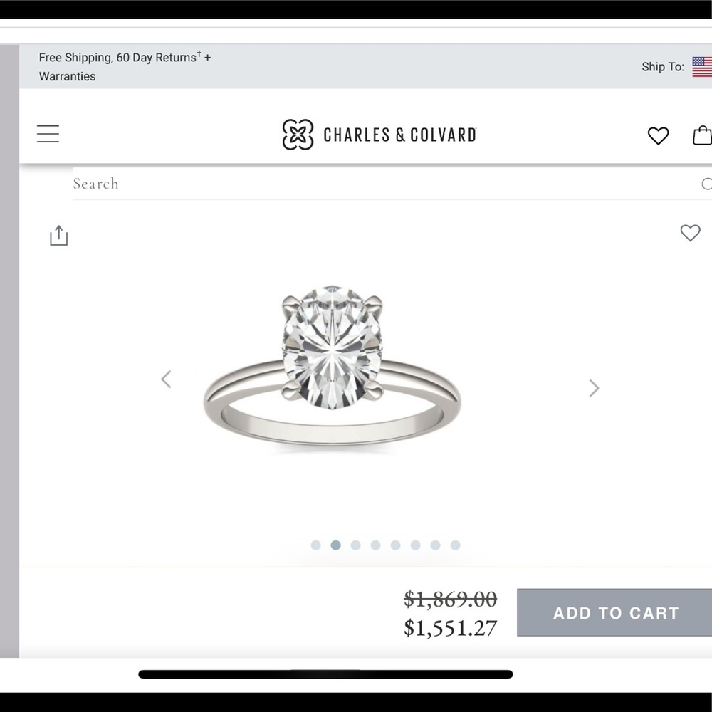 The Mila Ring - 2ct+ Oval Moissanite Ring - Picture 14 of 15
